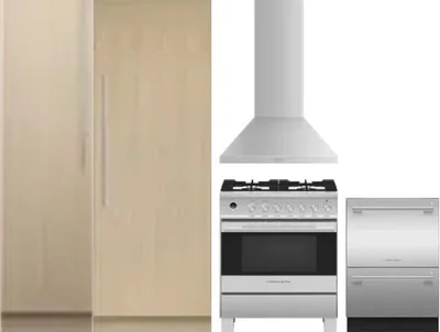 5 Piece Package Includes Refrigerator, Freezer, Range, Hood And Dishwasher